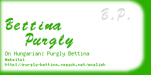 bettina purgly business card